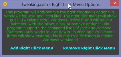 Allow, Block or Remove - dodawanie opcji do menu kontekstowego