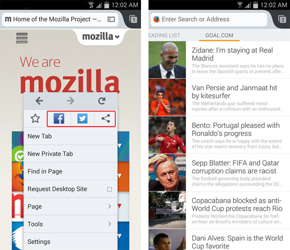 Mozilla Firefox na Androida