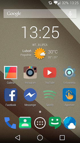 Efekt końcowy - Android KitKat z ikonami Androida L