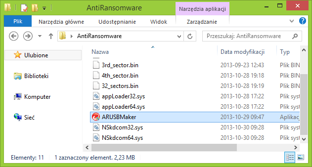 Uruchamianie tworzenia bootowalnego pendrive'a AntiRansomware