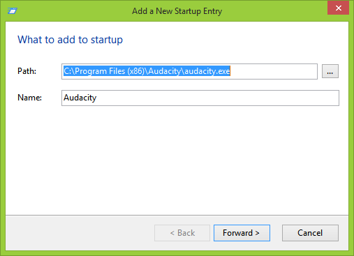 Audacity - dodawanie nowego programu do listy