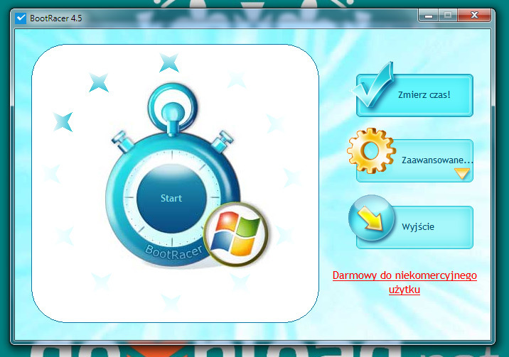 BootRacer - okno mierzenia czasu