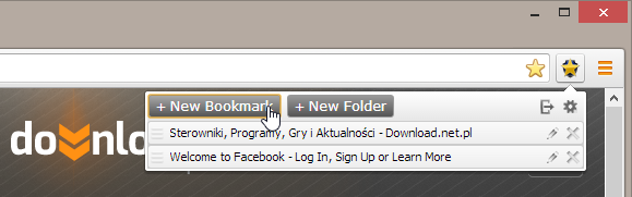 Dodawanie zakladki do Secure Bookmarks