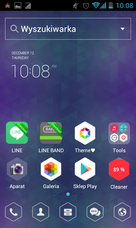 Temat Hexagon w Dodol Launcher