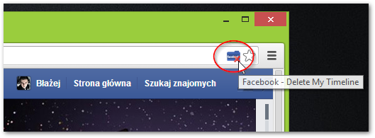 Usuwanie osi czasu z Facebooka w Chrome