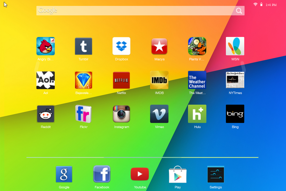 Android New Tab dla Firefox - strona główna
