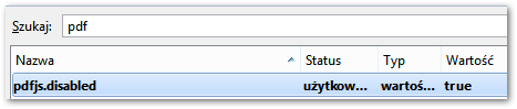 pdfjs.disabled - przestawienie wartości do True