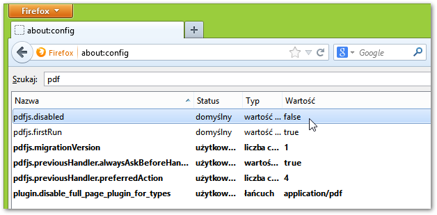pdfjs - domyślne ustawienie