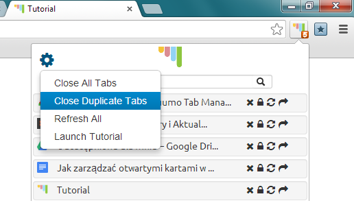 Fruumo Tab Manager - dodatkowe opcje