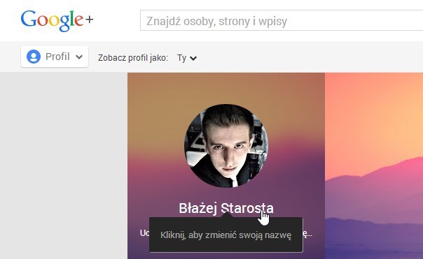 Edytowanie swojego profilu Google+