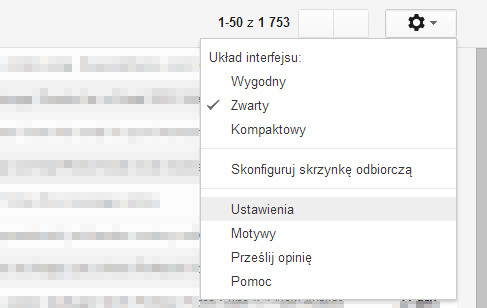 Ustawienia Gmail