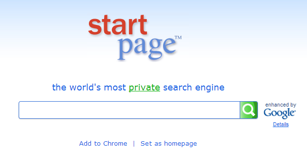 Startpage - pośrednictwo w wyszukiwaniu w Google