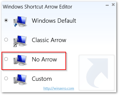 Windows Shortcut Arrow Editor