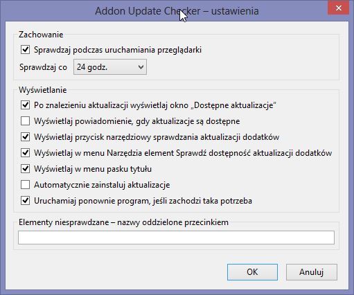 Addon Update Checker - sprawdzanie aktualizacji dla Firefox