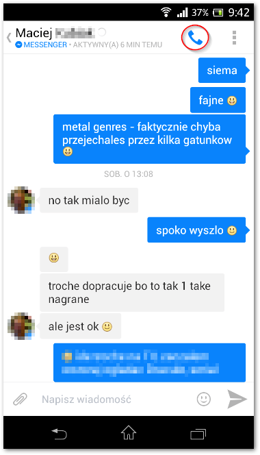 Facebook Messenger - rozpocznij darmową rozmowę 