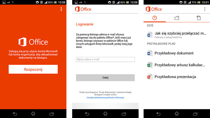 Office Mobile na Androida