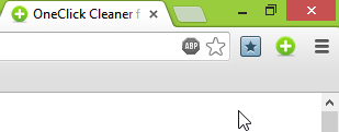 Ikona OneClick Cleaner na pasku adresu w Chrome