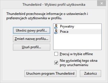 Thunderbird - Profile