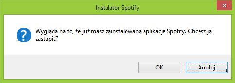 Spotify - instalacja starszej wersji