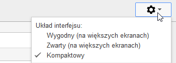 Włączanie widoku kompaktowego w Gmailu