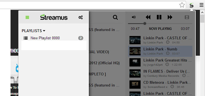 Streamus - słuchanie muzyki z YouTube w Chrome