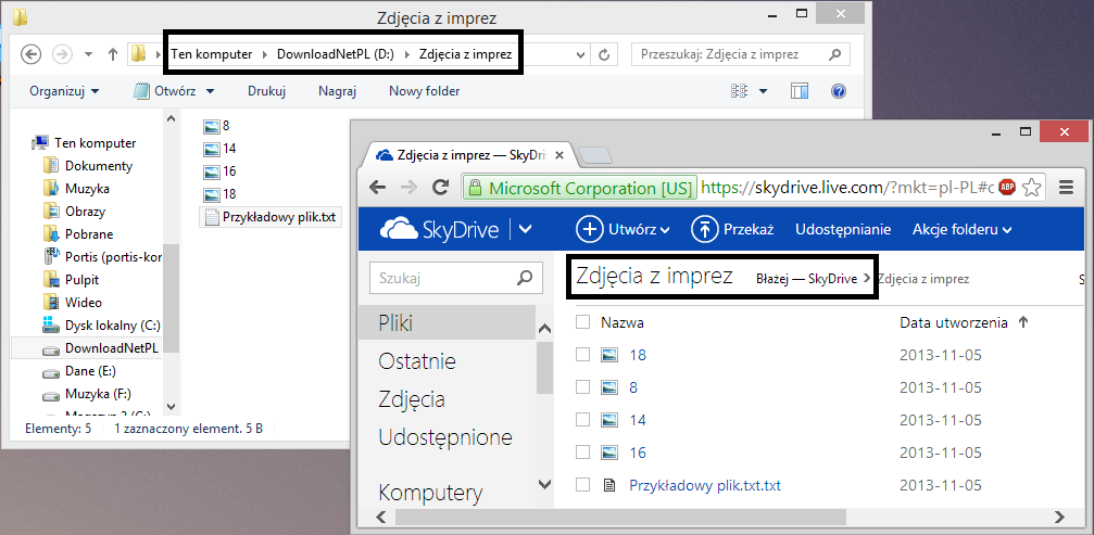 Synchronizacja dowolnego folderu ze Skydrive