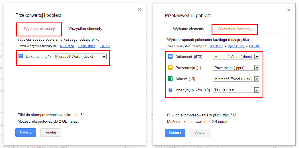 Sprawdzanie ilości plików na Dysku Google