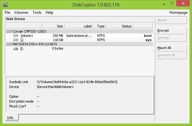 DiskCryptor - szyfrowanie dysków i partycji