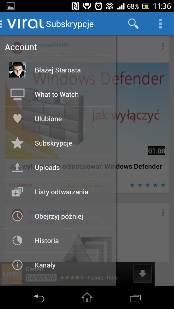 Viral Floating YouTube Popup - menu boczne