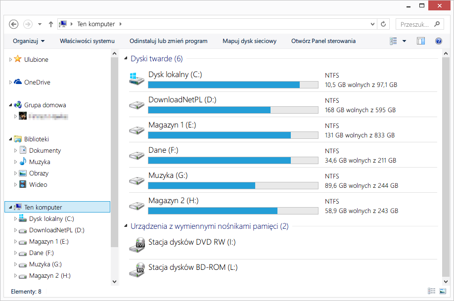 Segoe UI Light w Eksploratorze Windows