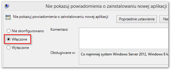 Włączanie pozycji 