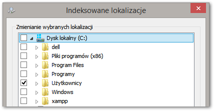 Lista indeksowanych lokalizacji