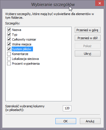 Szczegóły grupowania w Windows 8.1