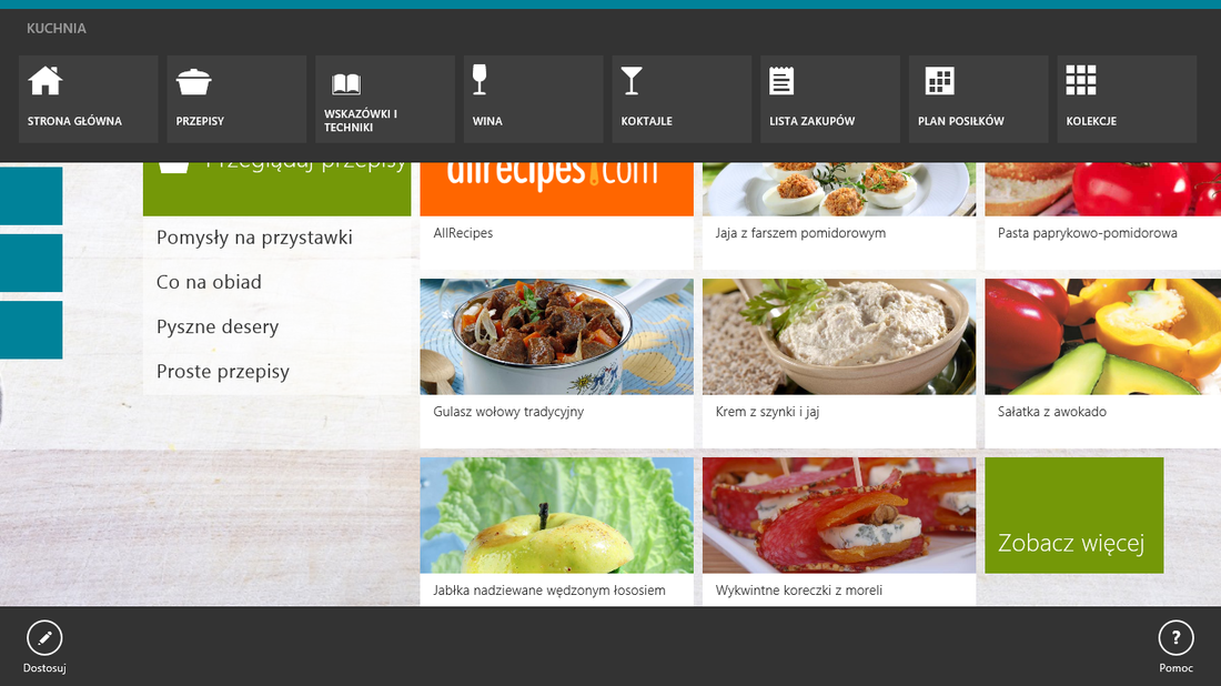 Windows 8.1 - aplikacja Kuchnia