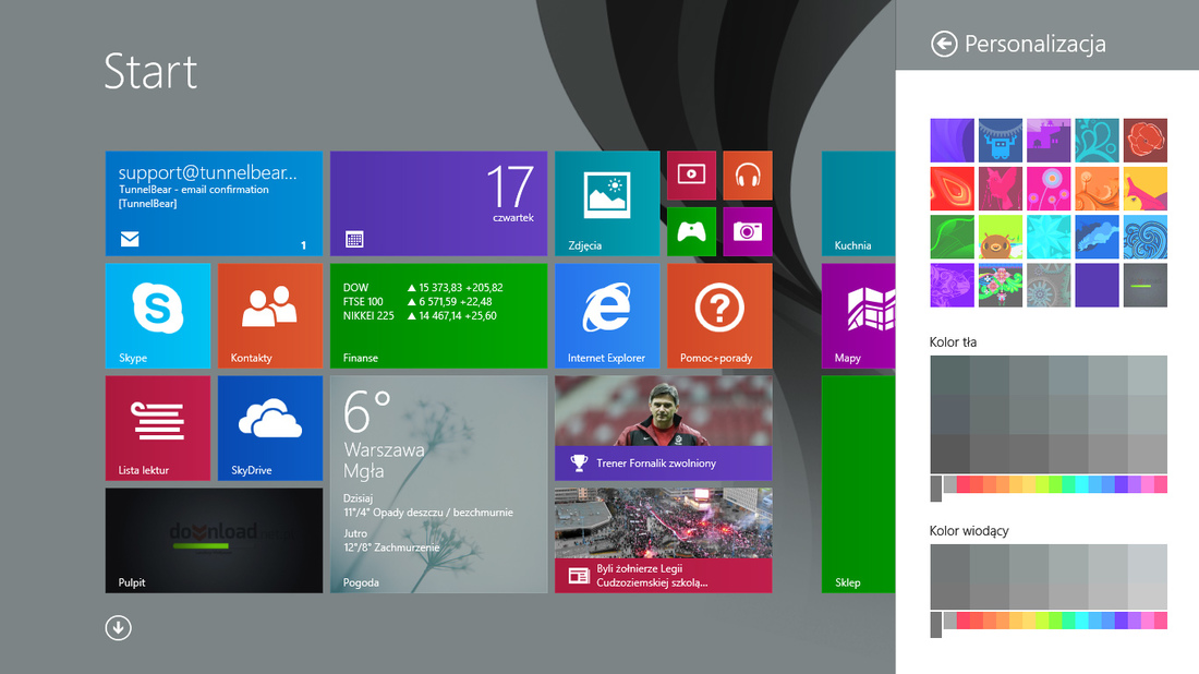 Personalizacja ekranu startowego w Windows 8.1