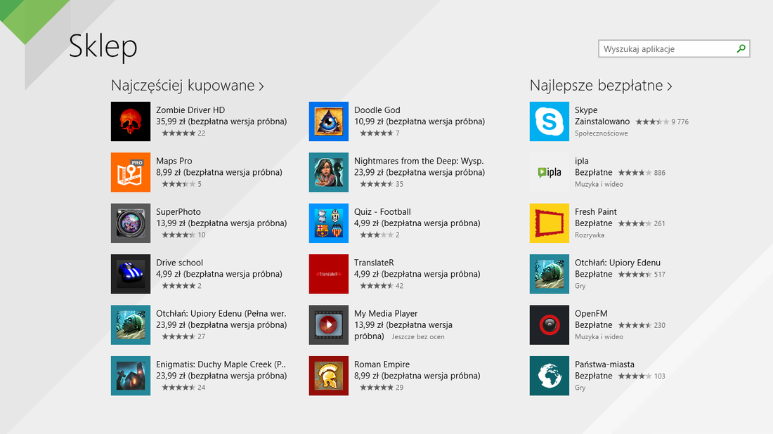 Windows 8.1 - przebudowany Sklep