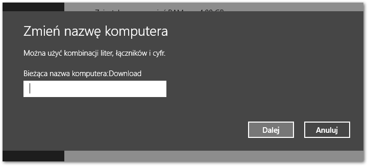 Zmiana nazwy komputera w Windows 8