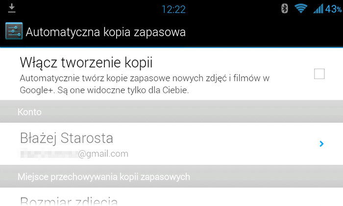 Google+ - Automatyczna kopia zdjęć