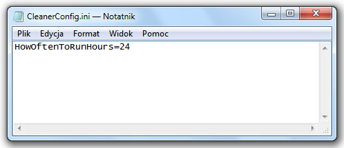 Auto Cleaner - konfiguracja programu