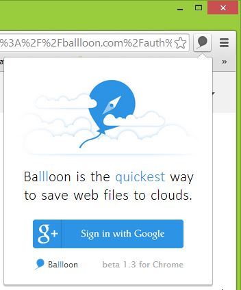 Ballloon - pierwsze logowanie za pomocą konta Google