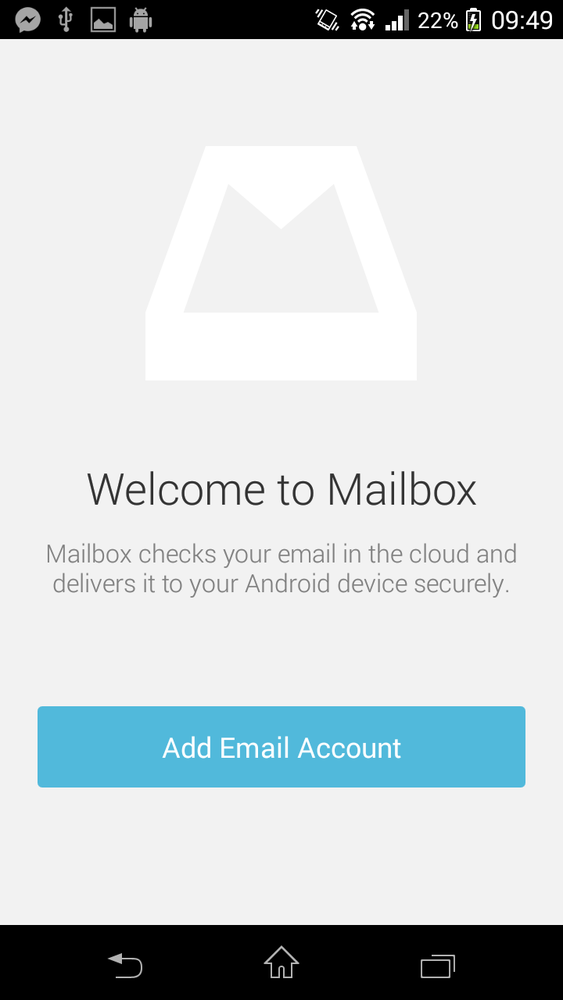 Ekran startowy Mailbox