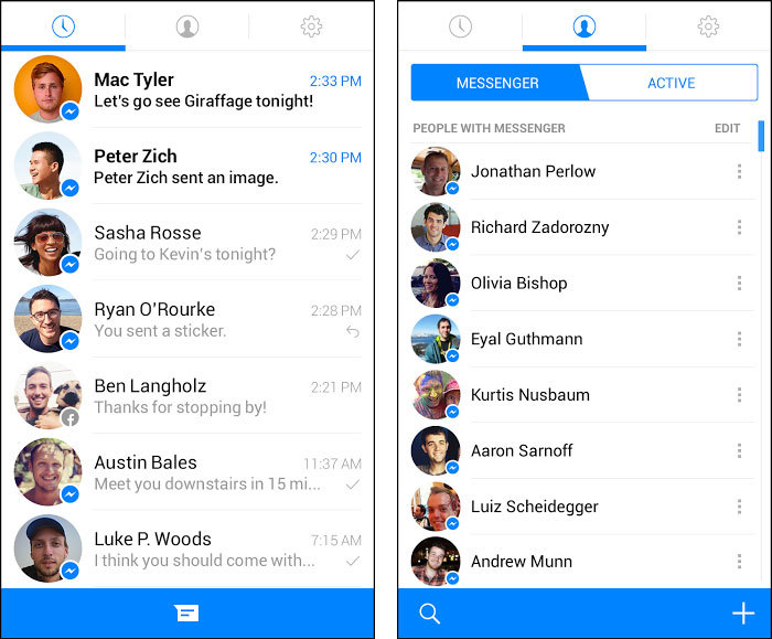 Facebook Messenger - nowy wygląd