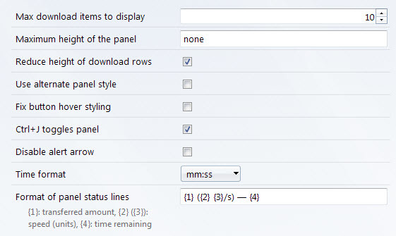 Download Panel Tweaks