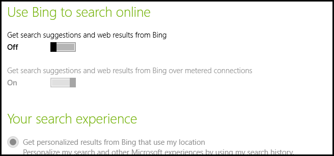 Wyłączanie Binga
