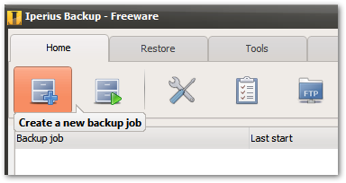 Tworzenie nowego zadania w Iperius Backup