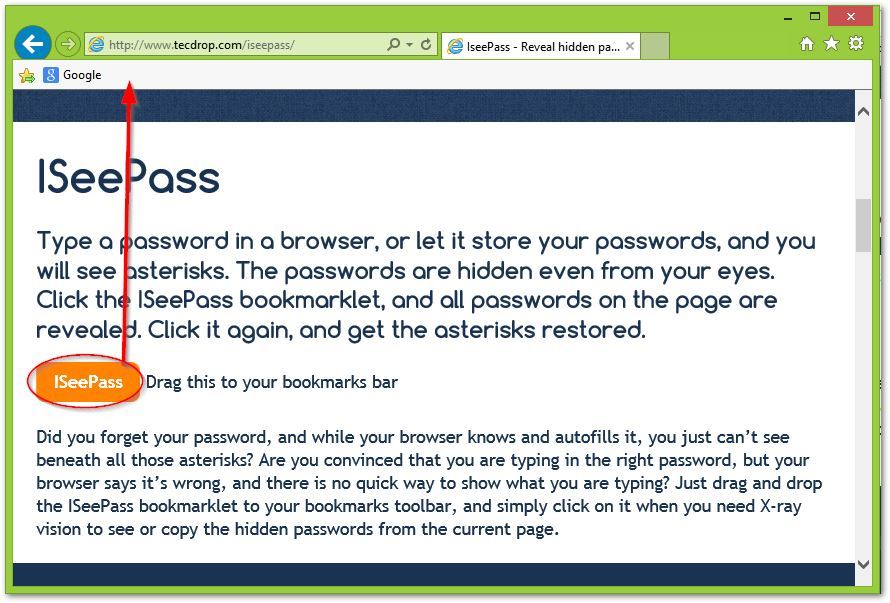 Dodawanie zakładki ISeePass do Internet Explorer