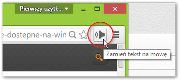SpeakIt! - przycisk zamiany tekstu na mowę