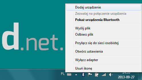 Bluetooth - dodaj nowe urządzenie