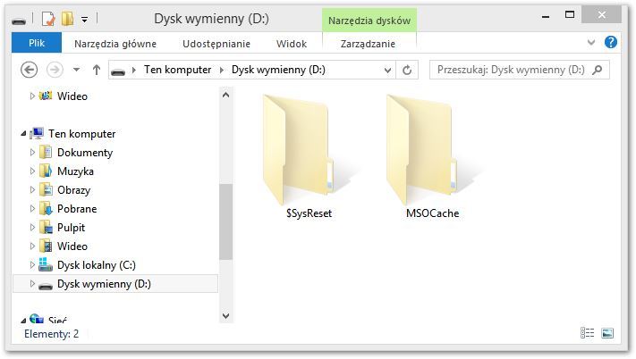 Jak wyłączyć tworzenie folderów System Volume Information na USB