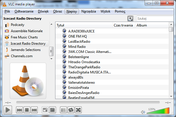 VLC - radio internetowe